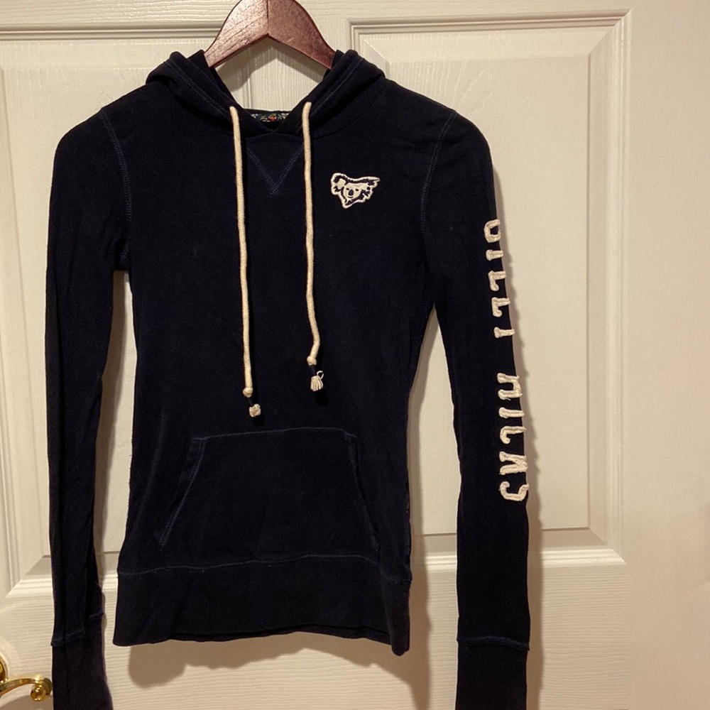 Gilly Hicks girls blue hooded shirt